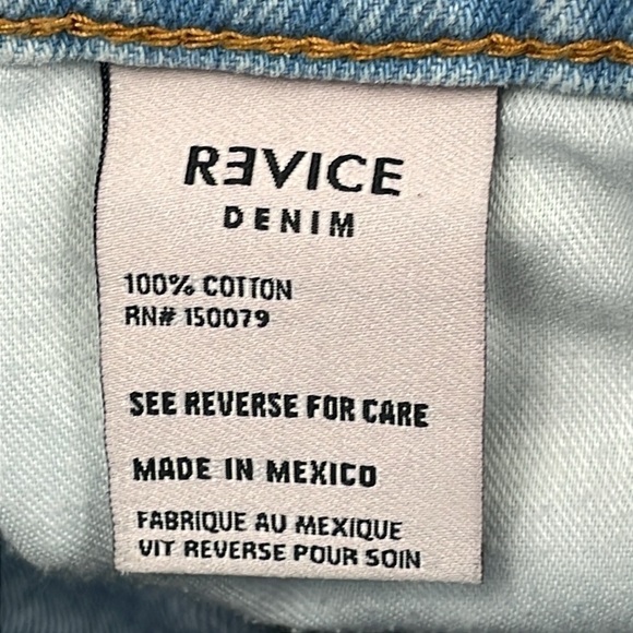 Revice Yin Yang Crop Jeans Split Light Dark Wash Zip Around Front to Back Sz 24 - Picture 14 of 16